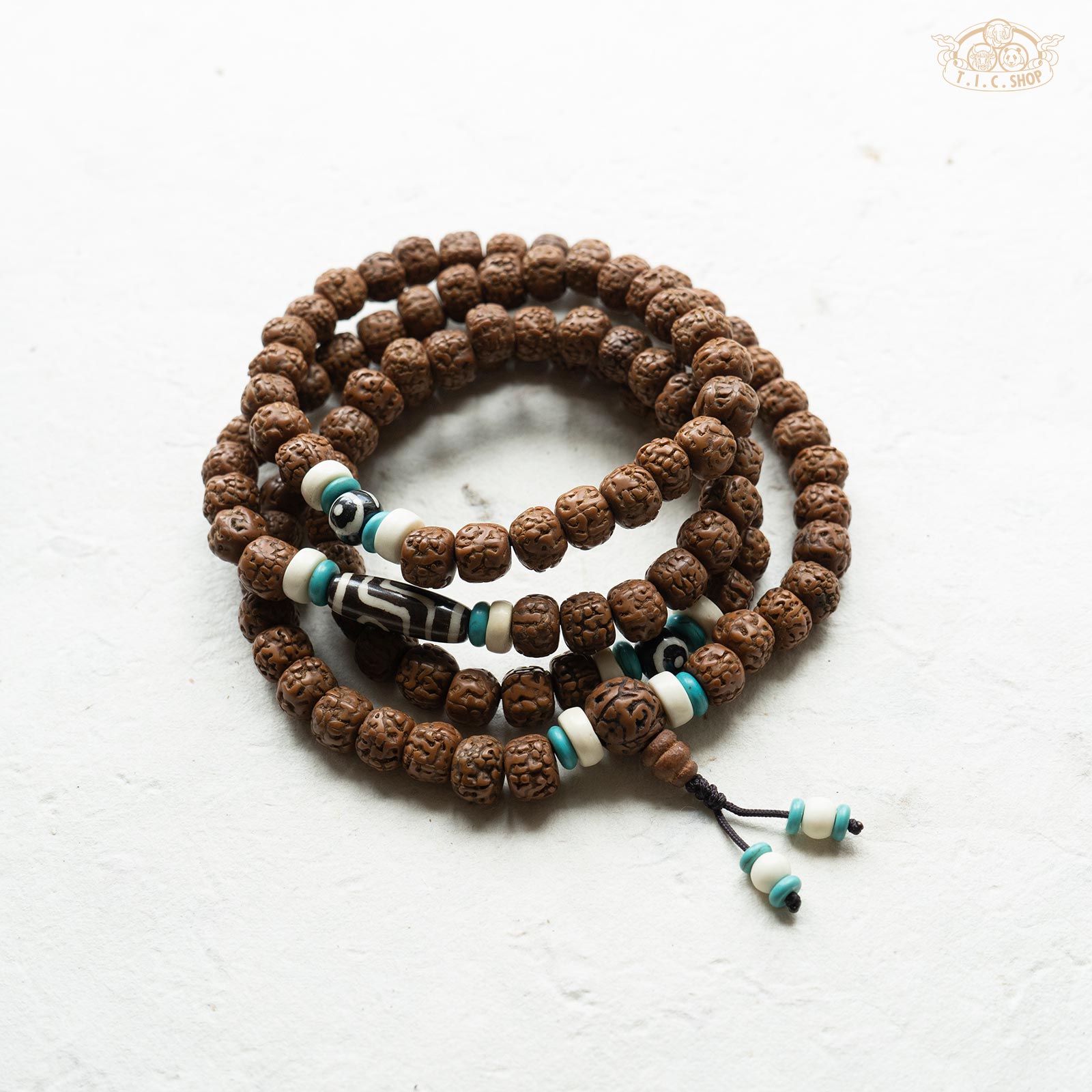 Rudraksha 12mm 108-Bead Traditional Prayer Mala