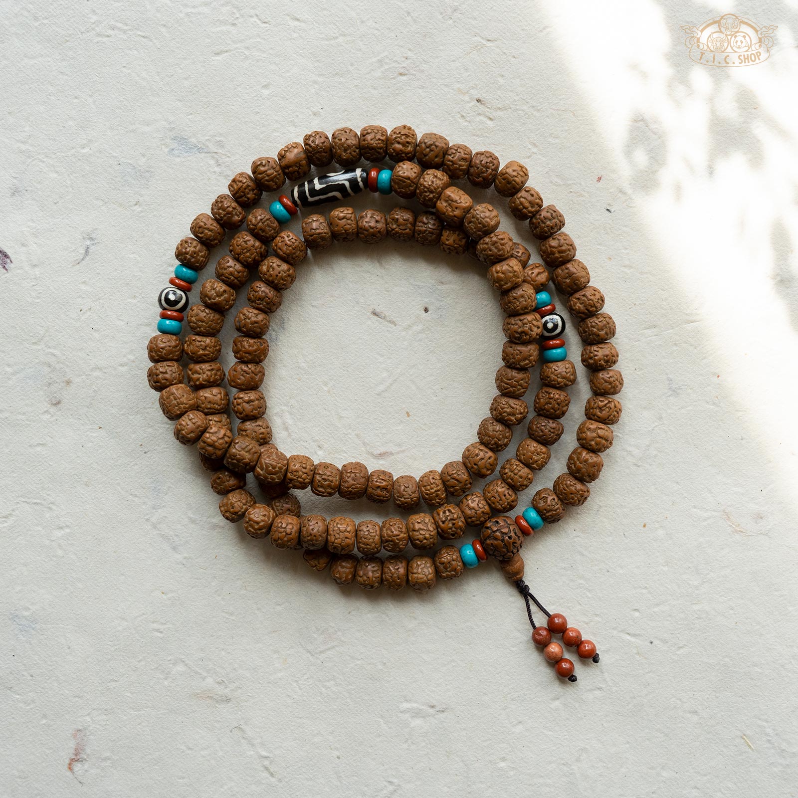 Rudraksha 12mm 108-Bead Traditional Prayer Mala
