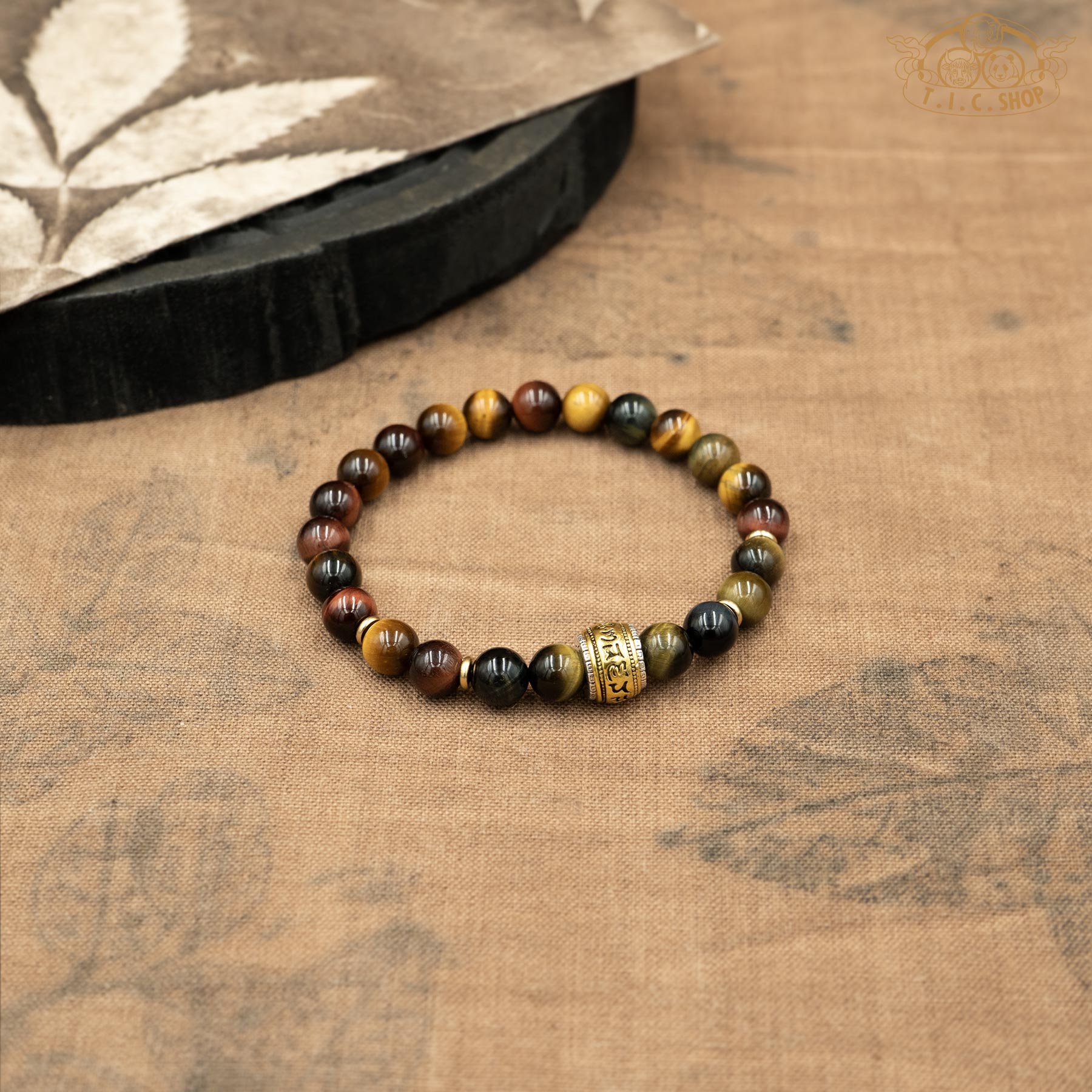 Natural Multicolor Tiger's Eye 8mm Beads Amulet Bracelet