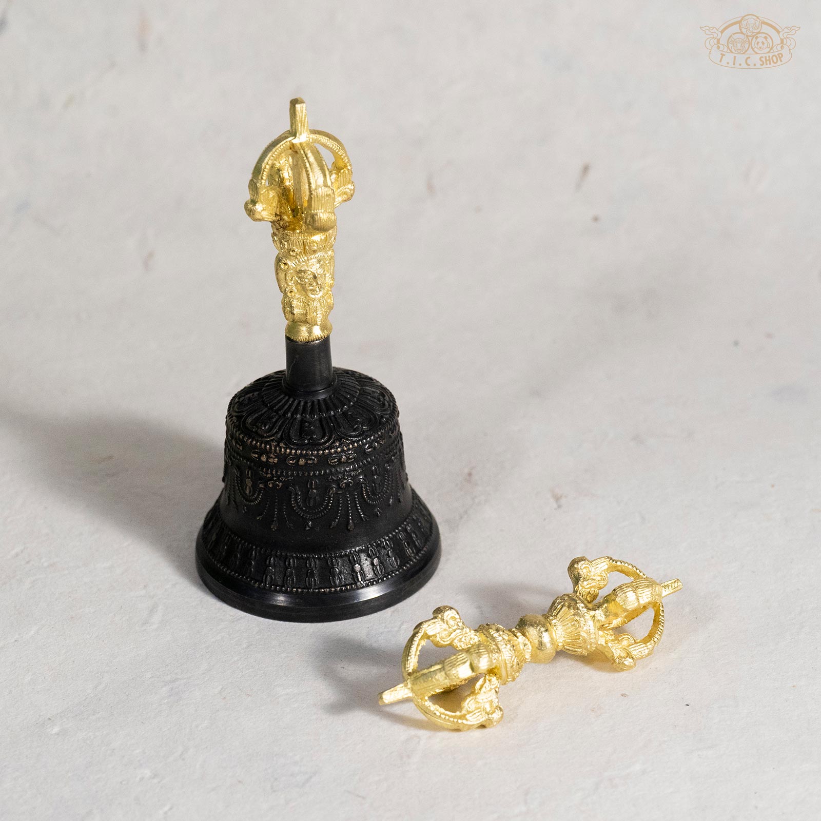 Tibetan Hand Bell / Meditation & Prayer Bells / Dorje / Vajra - Small