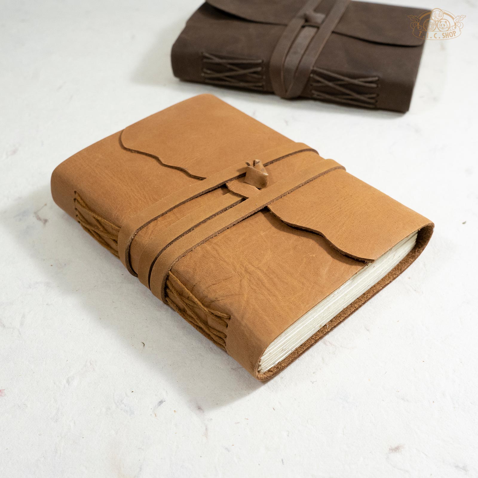 Leather Cover Lokta Paper Journal Notebook Medium