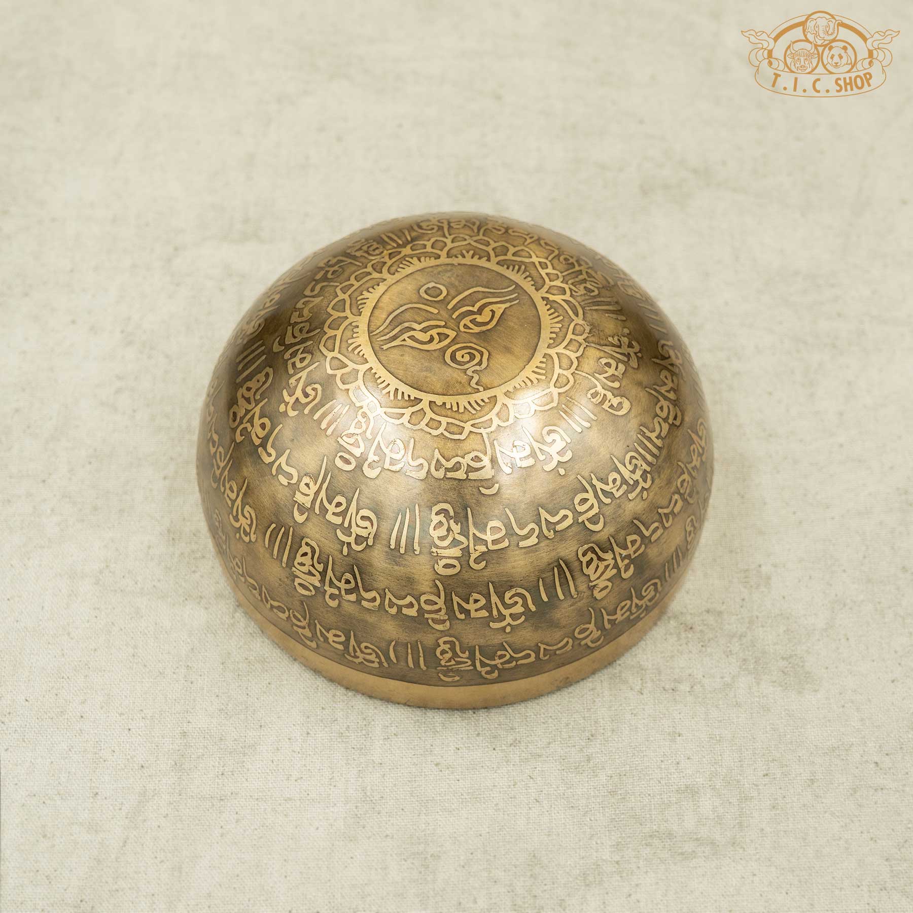 Bottom View of Lotus Blossom Brass Singing Bowl 11.5cm