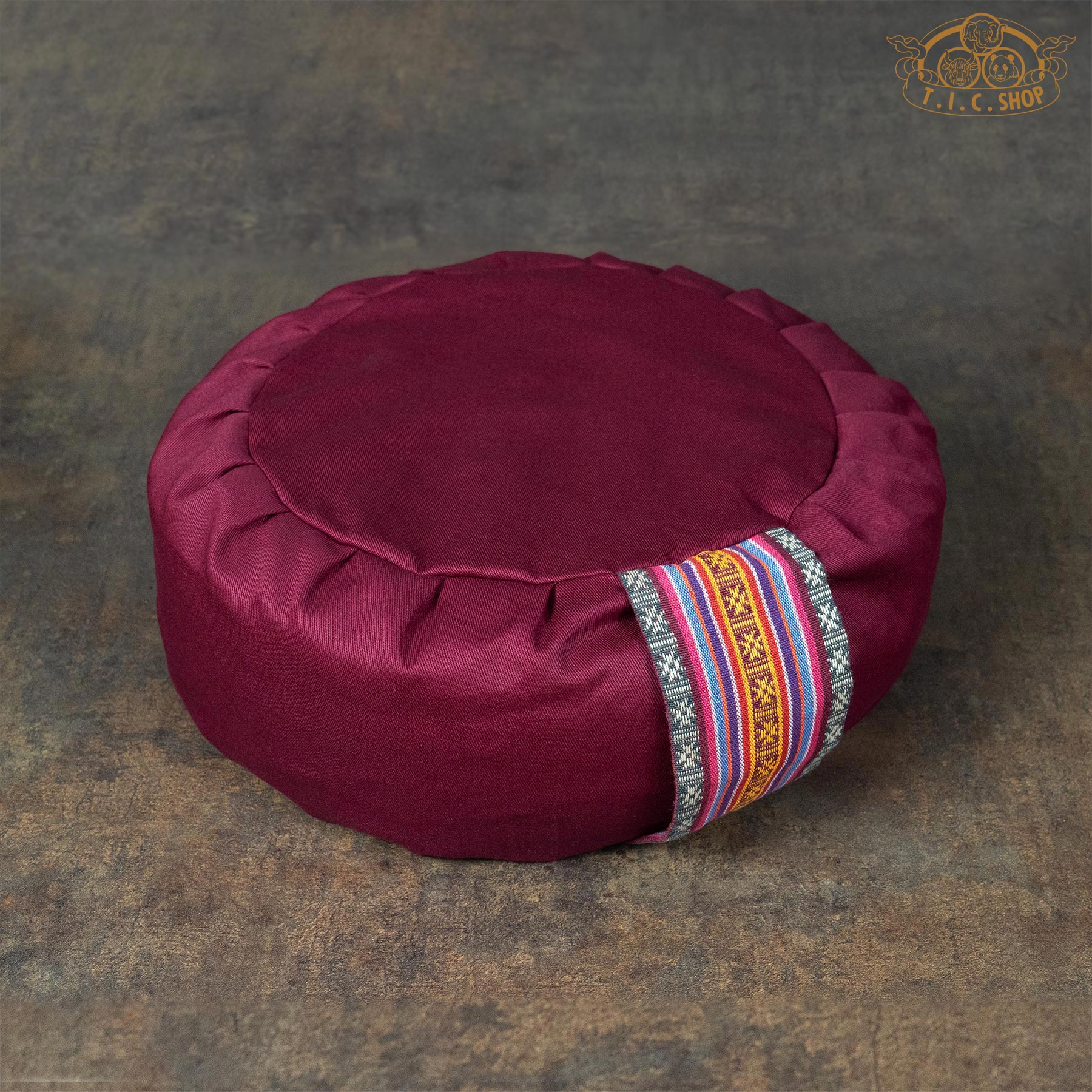Traditional Yoga Meditation Cushion Red
