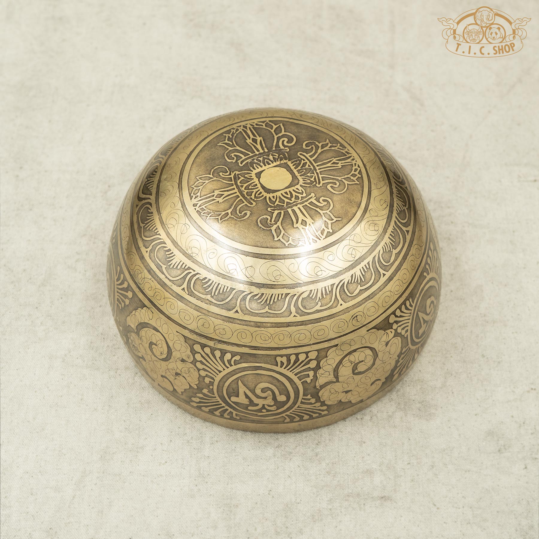Bottom View of Sacral Chakra Brass Singing Bowl 15cm
