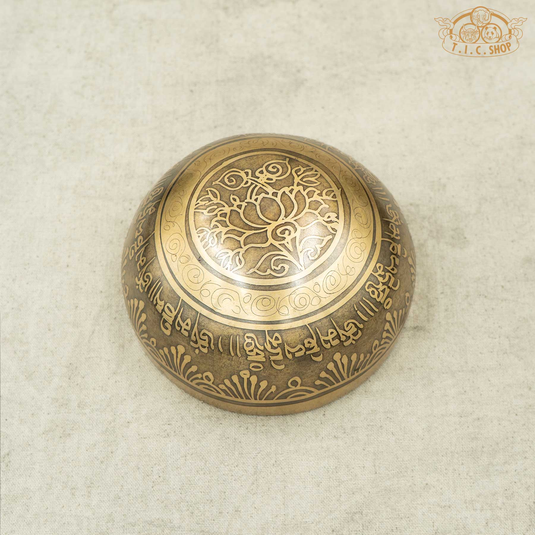 Bottom View of Throat Chakra Brass Singing Bowl 11.5cm