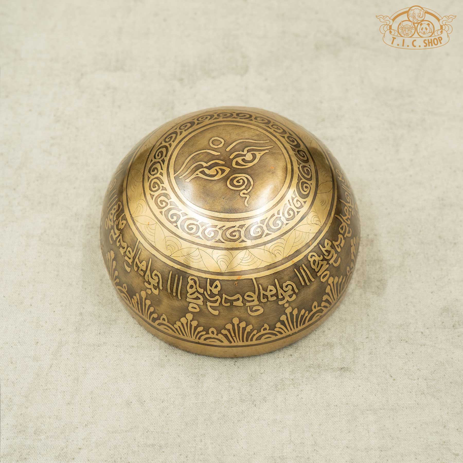 Bottom View of Tree of Life Brass Singing Bowl 11cm