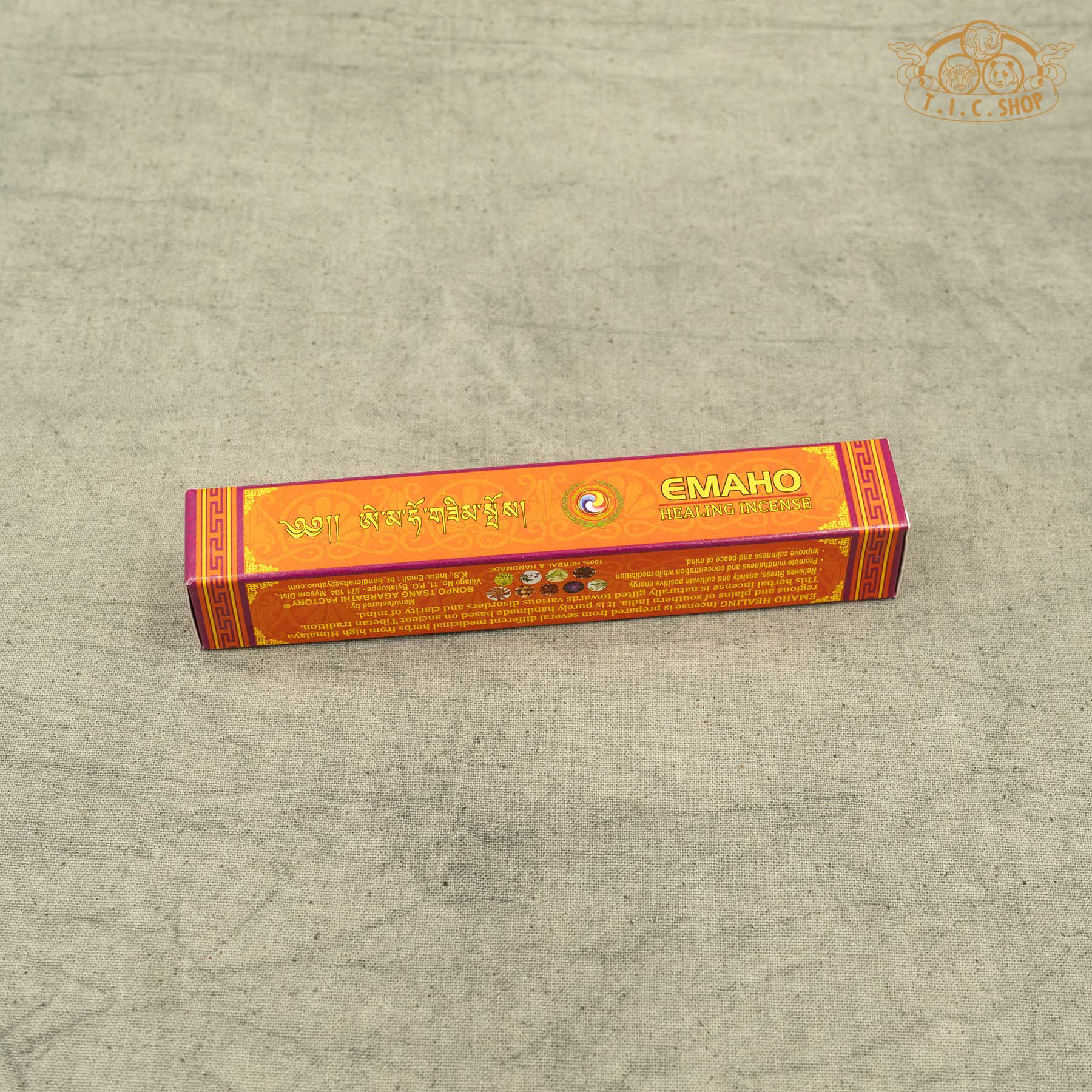 Emaho Herbal Incense is prepared from several different medicinal herbs from high Himalaya regions and plains of southern India.For meditation and relaxation