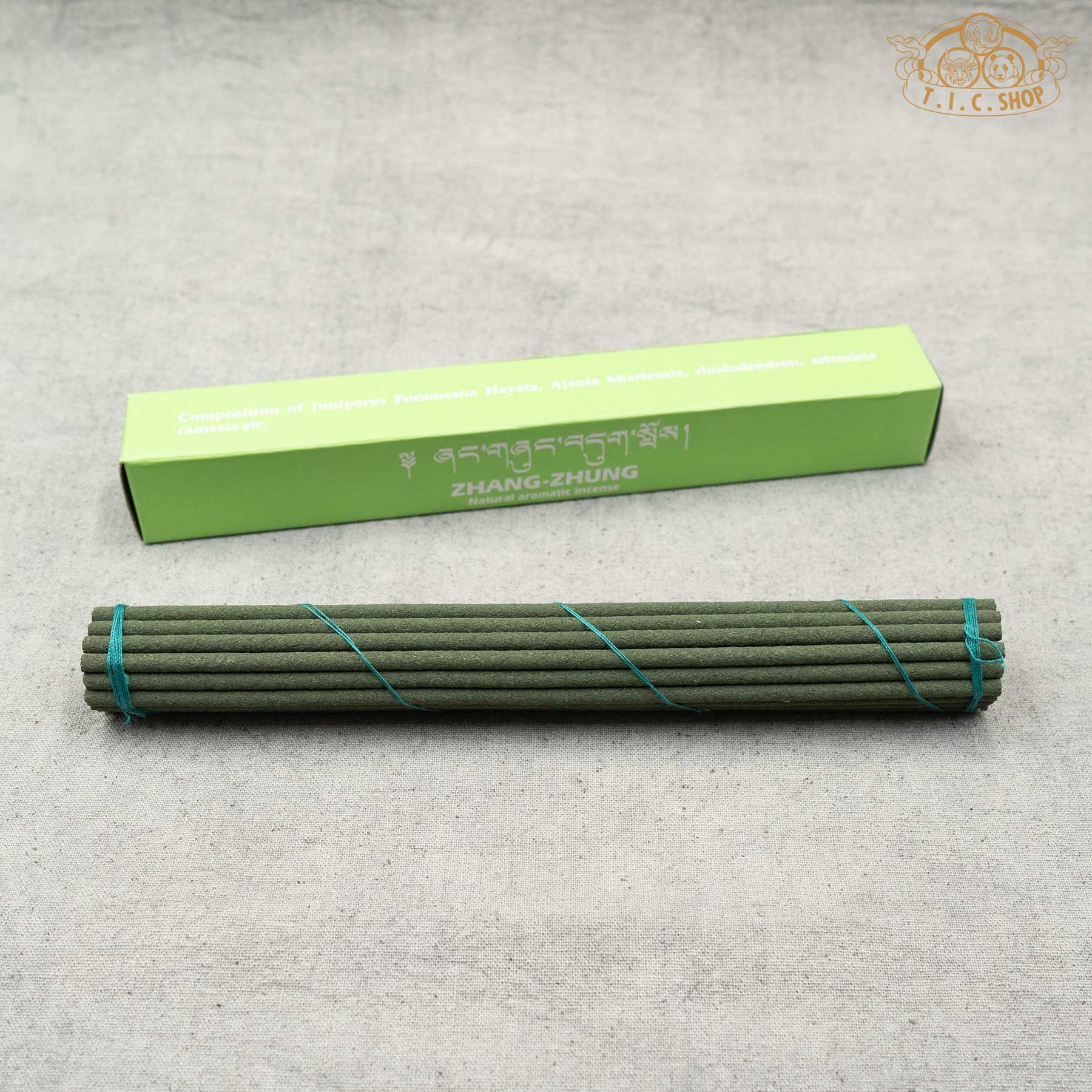 ZHANG-ZHUNG natural aromatic Tibetan incense handmade sticks in green color