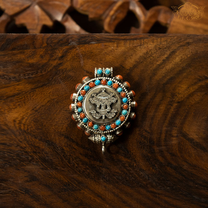 Traditional Buddhist Gau Box Pendant