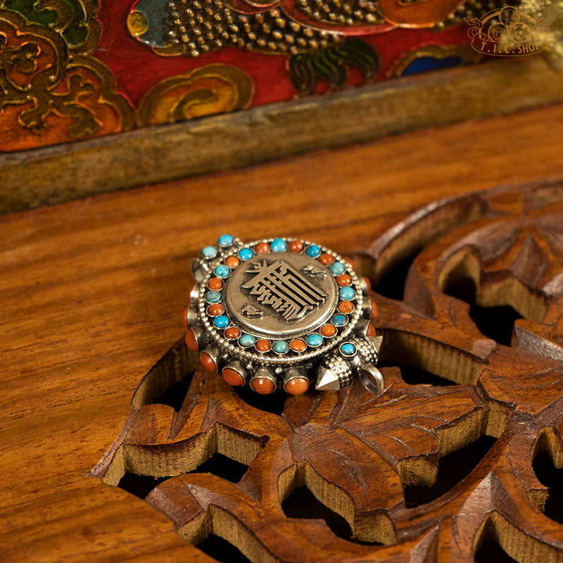 Traditional Buddhist Gau Box Pendant