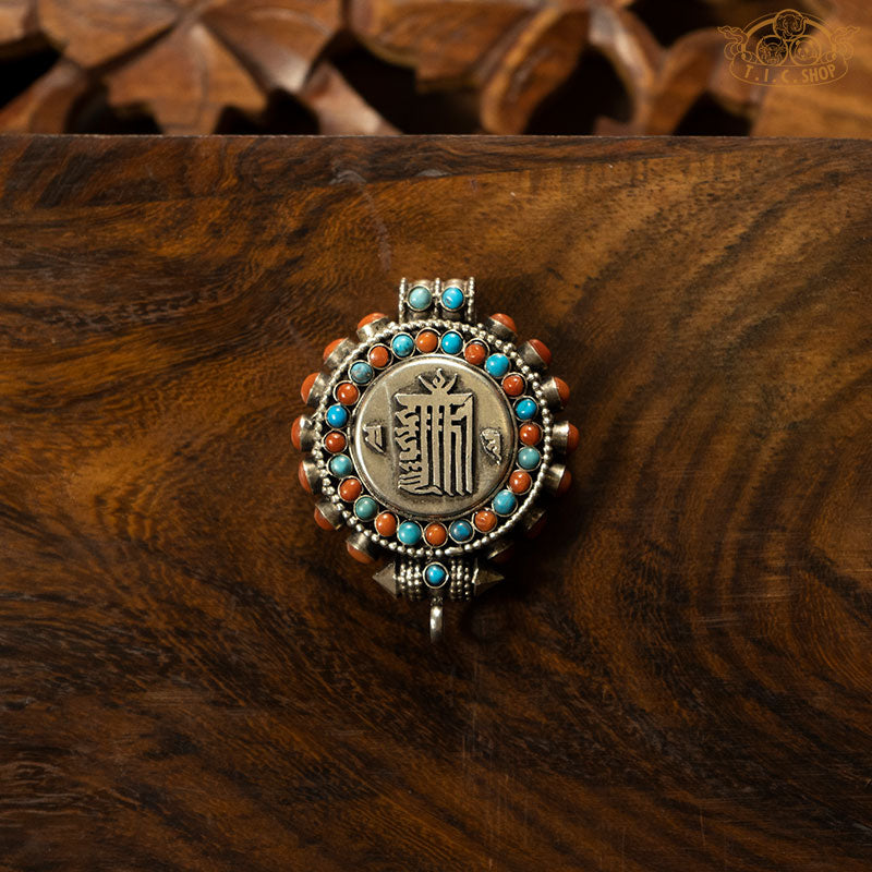 Traditional Buddhist Gau Box Pendant