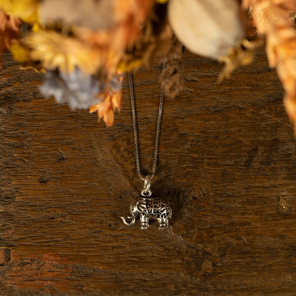 Lucky Elephant 925 Silver Pendant Necklace
