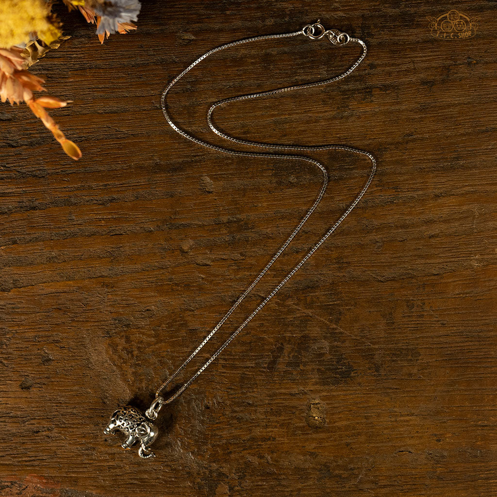 Lucky Elephant 925 Silver Pendant Necklace