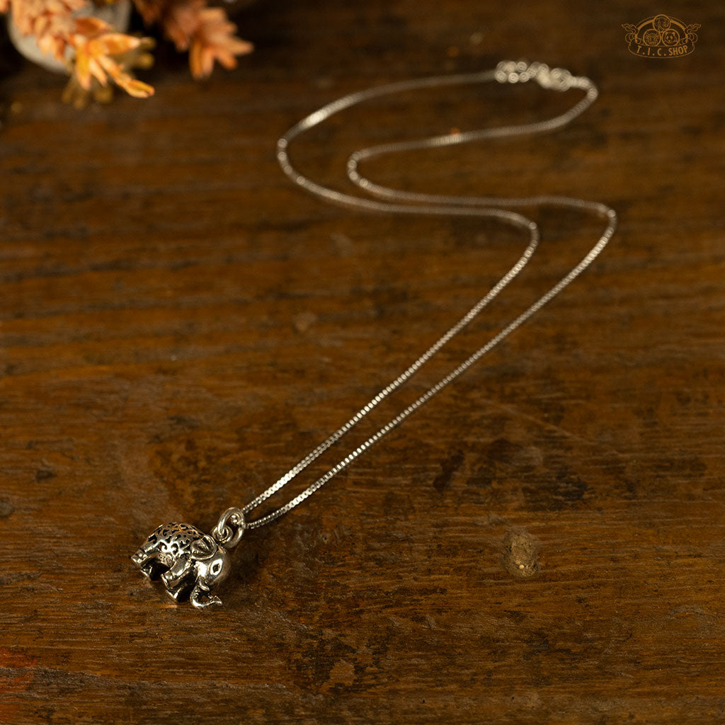 Lucky Elephant 925 Silver Pendant Necklace