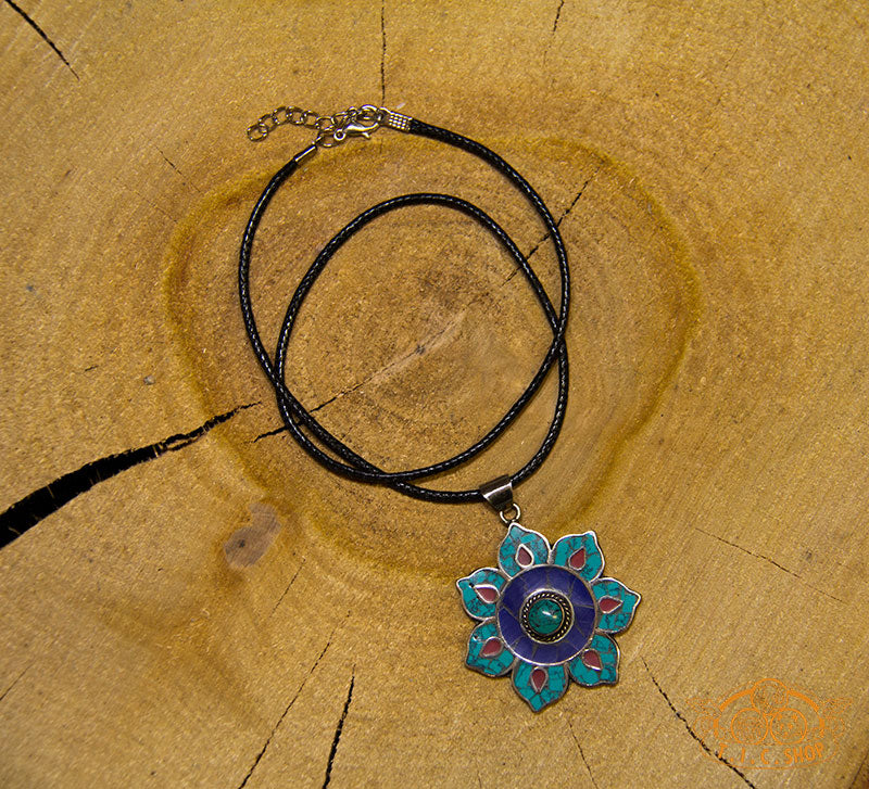 Lotus Blossom Handmade Tibetan Style Pendant Necklace