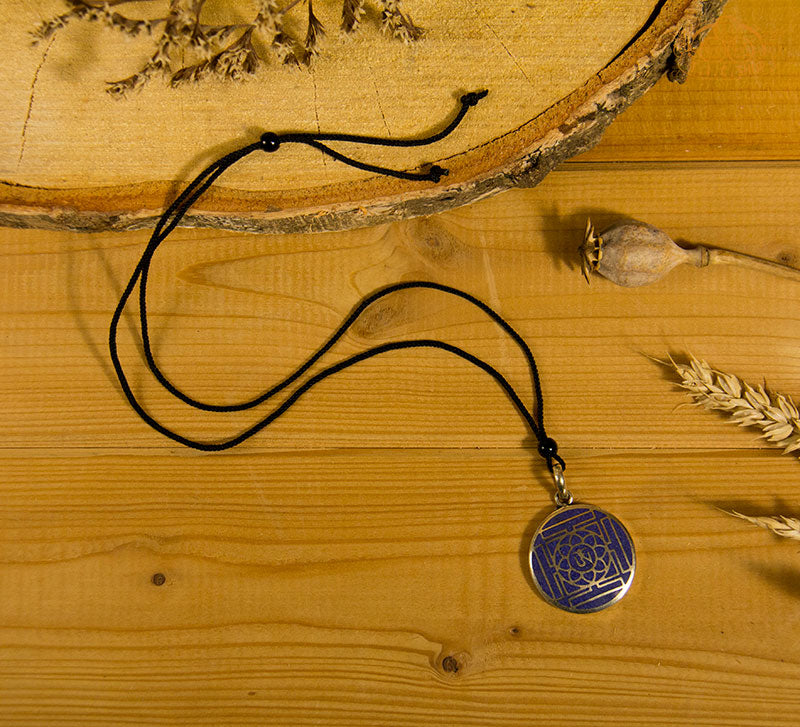 Mandala Tibetan Style Inlay Pendant Necklace