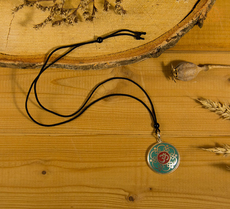 Mandala Tibetan Style Inlay Pendant Necklace