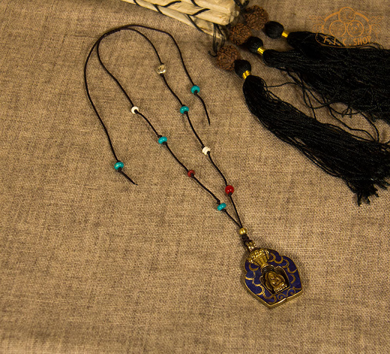 Buddha Tibetan Style Amulet Pendant Necklace