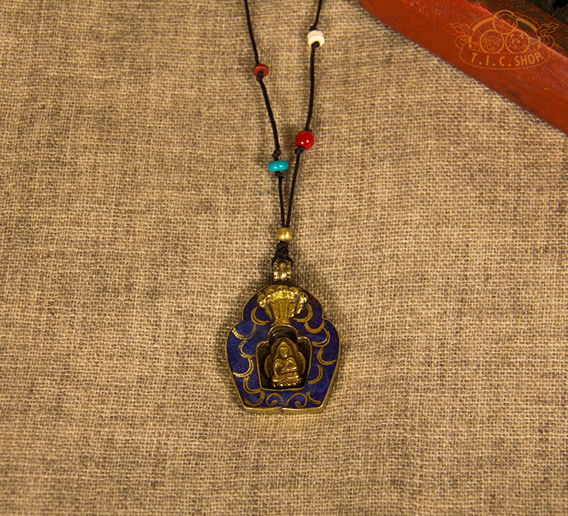 Buddha Tibetan Style Amulet Pendant Necklace