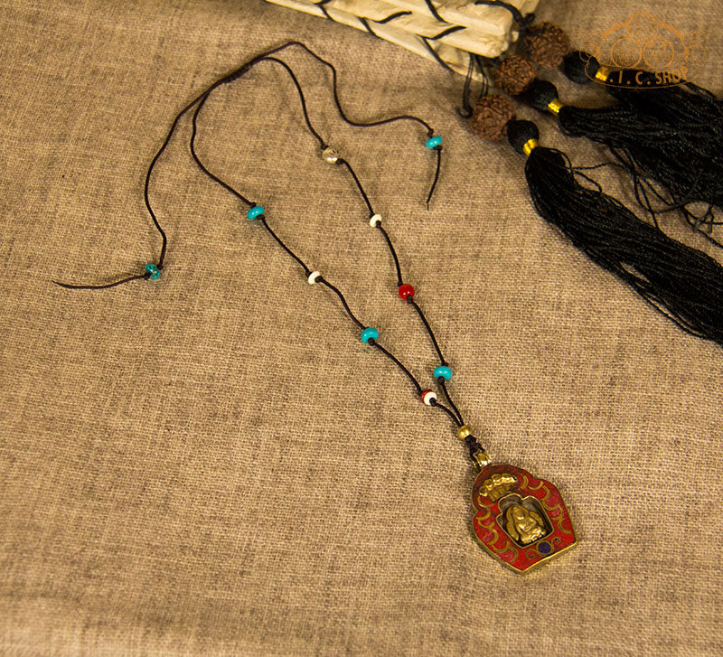 Buddha Tibetan Style Amulet Pendant Necklace