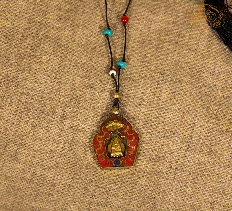 Buddha Tibetan Style Amulet Pendant Necklace