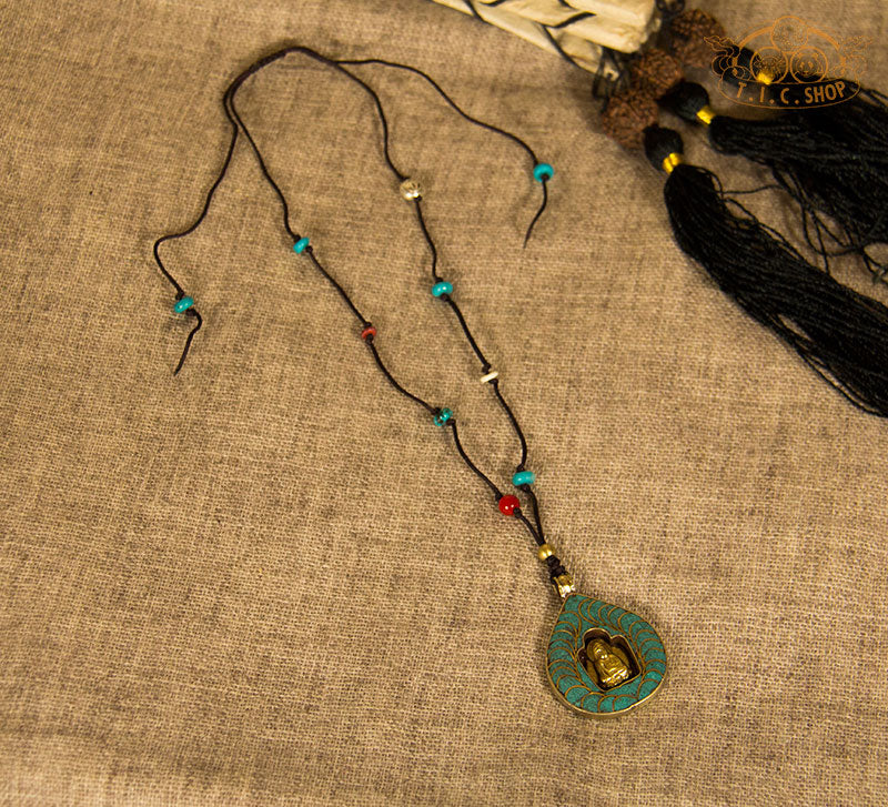 Buddha Tibetan Style Amulet Pendant Necklace