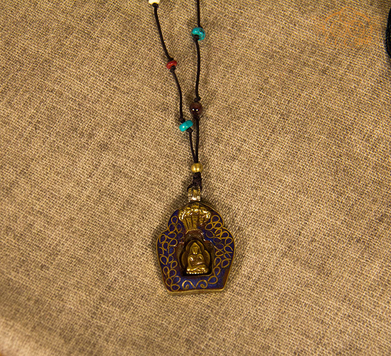Buddha Tibetan Style Amulet Pendant Necklace