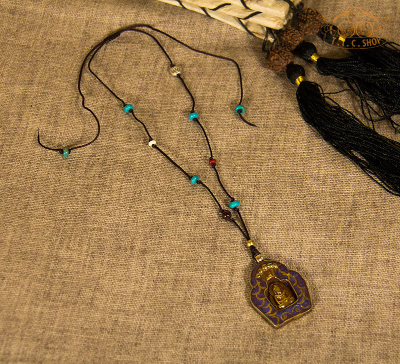 Buddha Tibetan Style Amulet Pendant Necklace