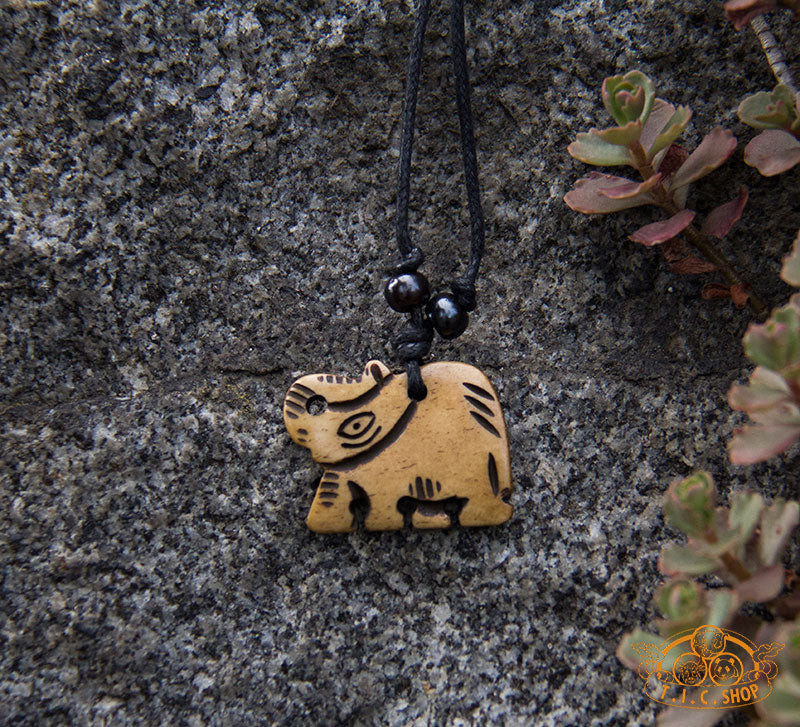 Elephant Amulet Pendant Necklace