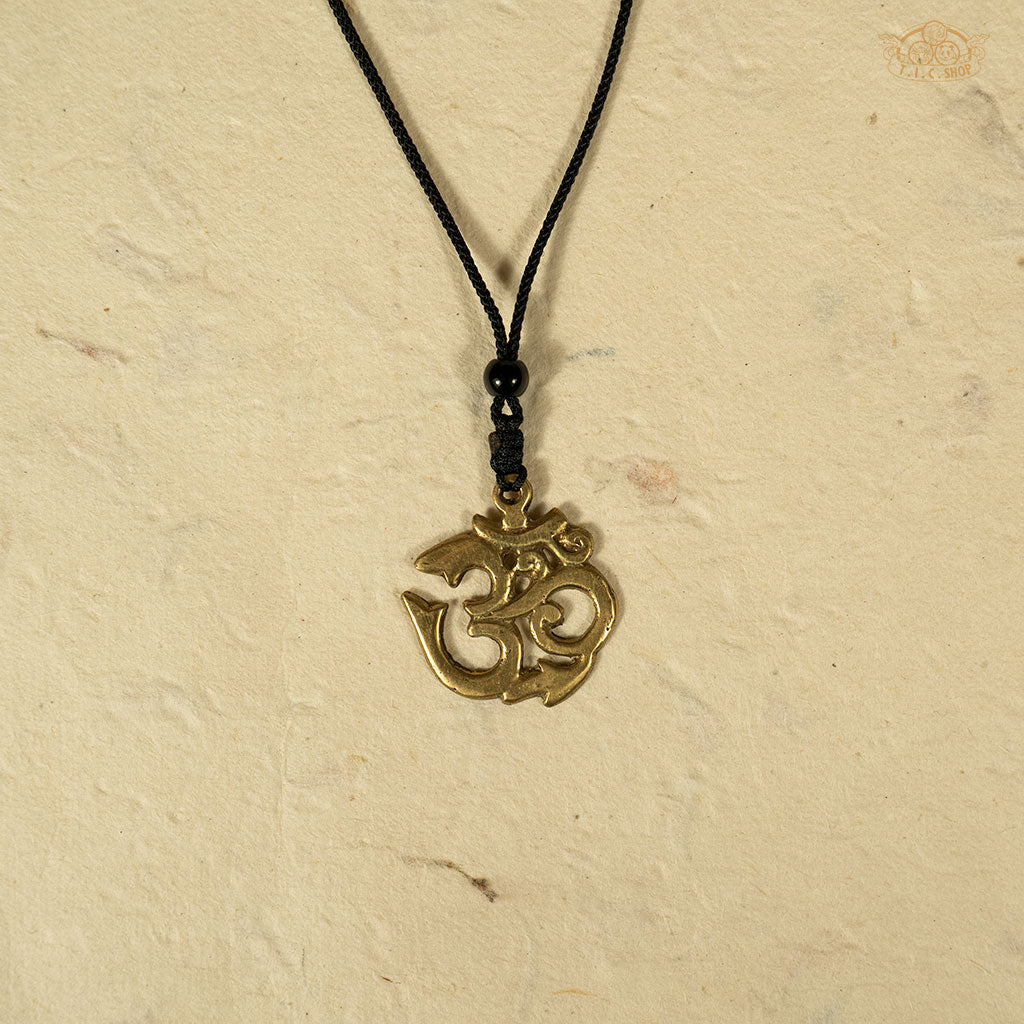 Om Symbol Metal Pendant Necklace