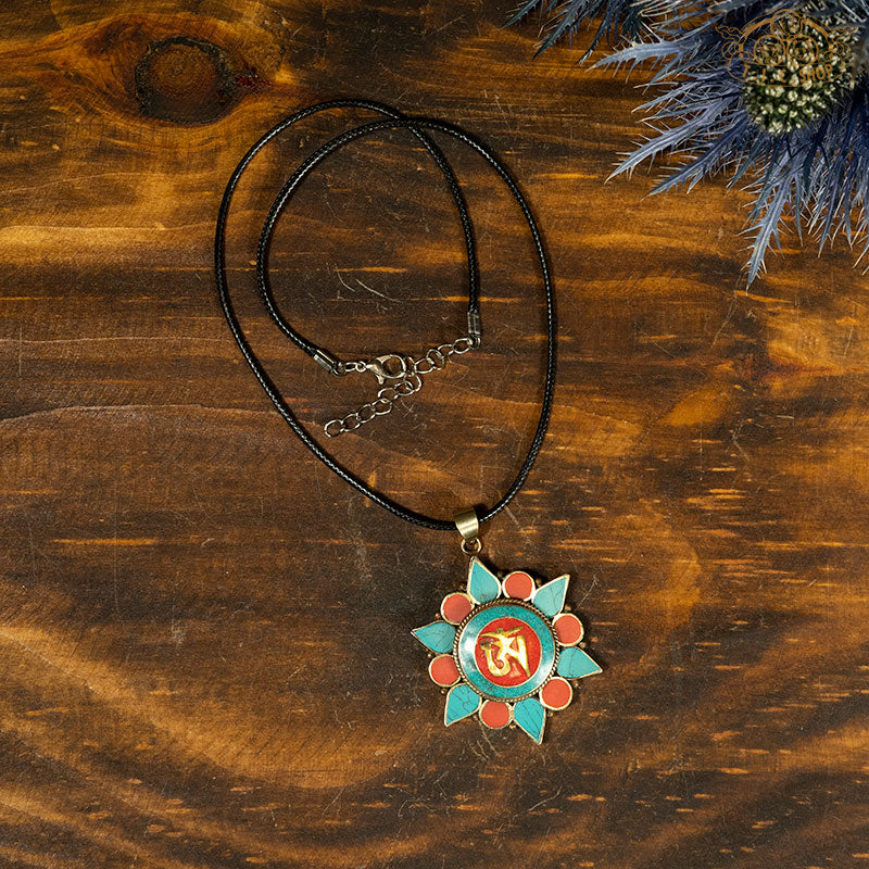 Handmade OM / Wisdom Eye Symbol Amulet Necklace