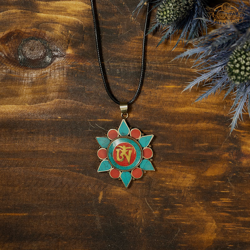 Handmade OM / Wisdom Eye Symbol Amulet Necklace