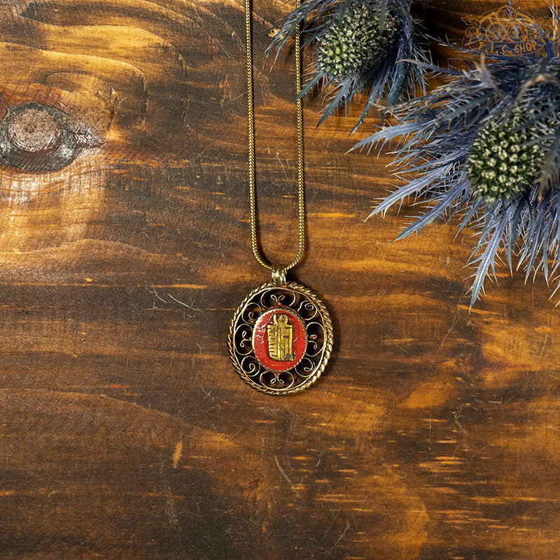 Handmade OM Symbol Double-side Necklace