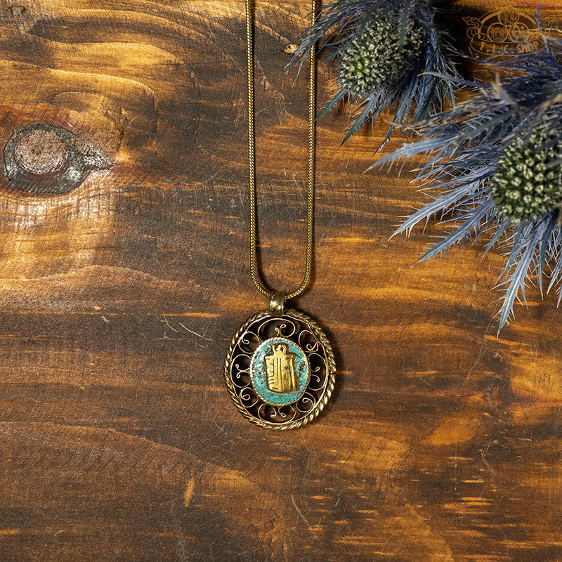 Handmade OM Symbol Double-side Necklace