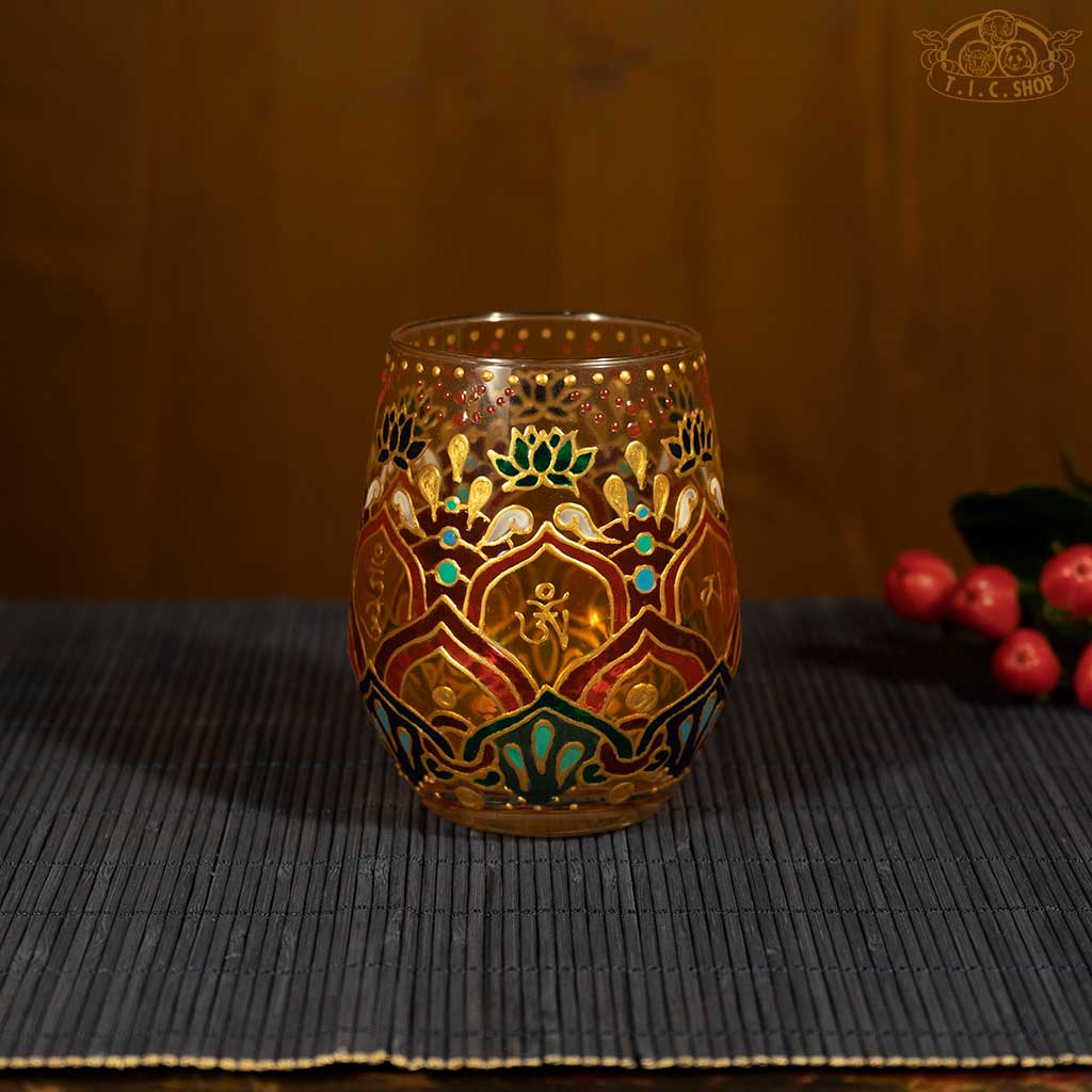 Hand Painted Candle Holder