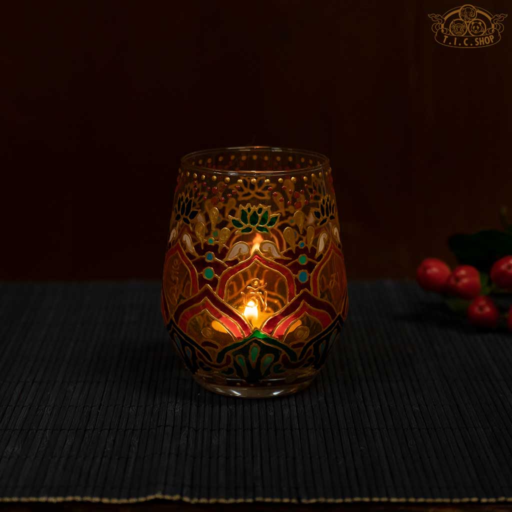 Hand Painted Candle Holder