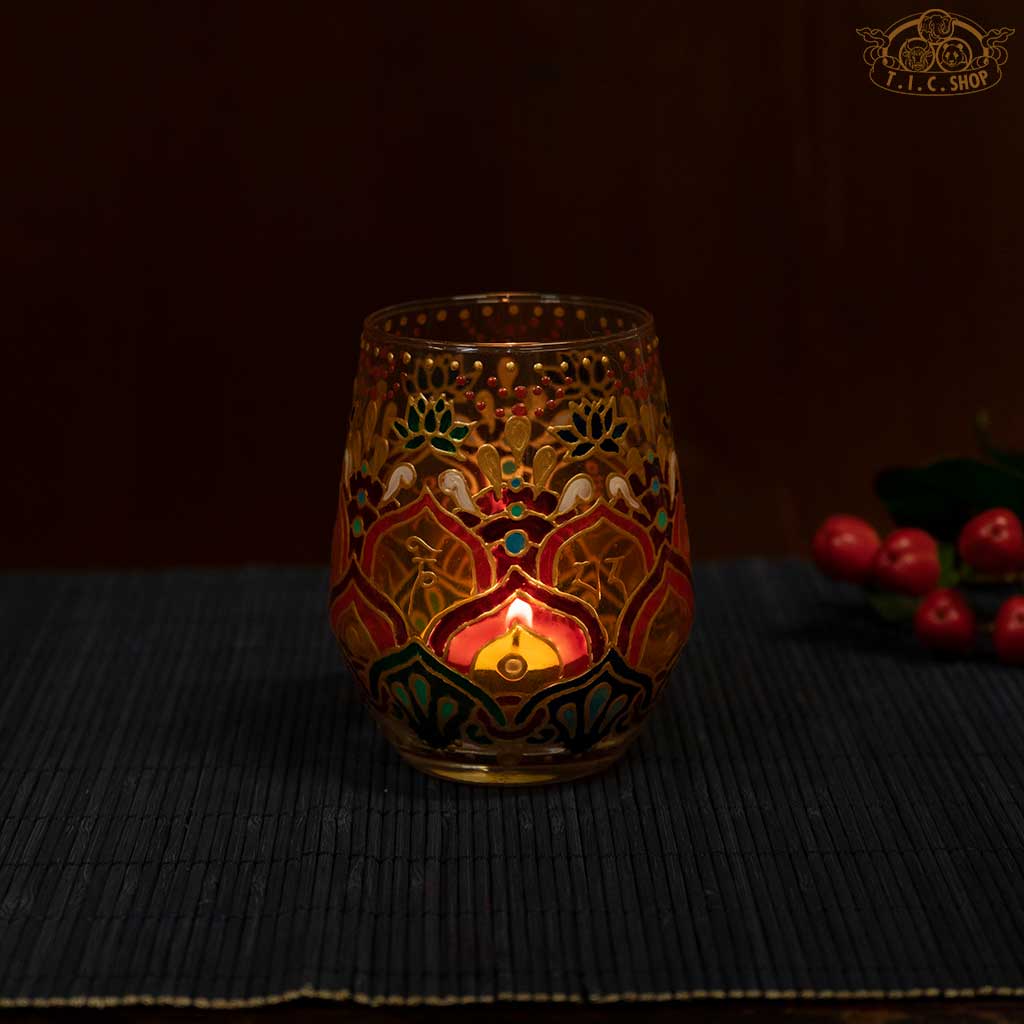 Hand Painted Candle Holder