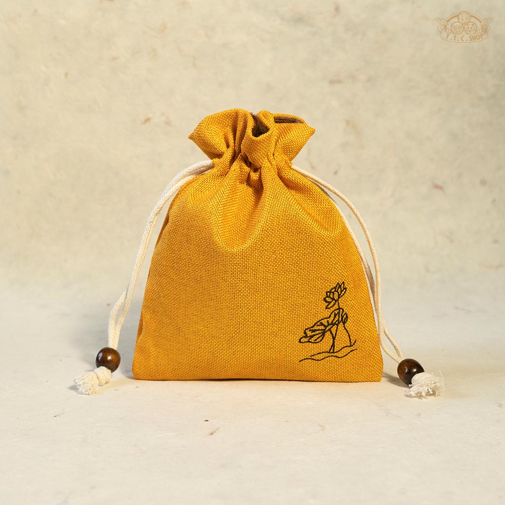 Lotus Linen Mala Bag