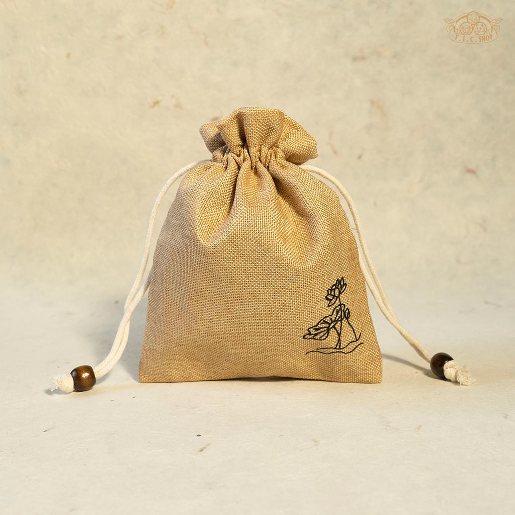 Lotus Linen Mala Bag