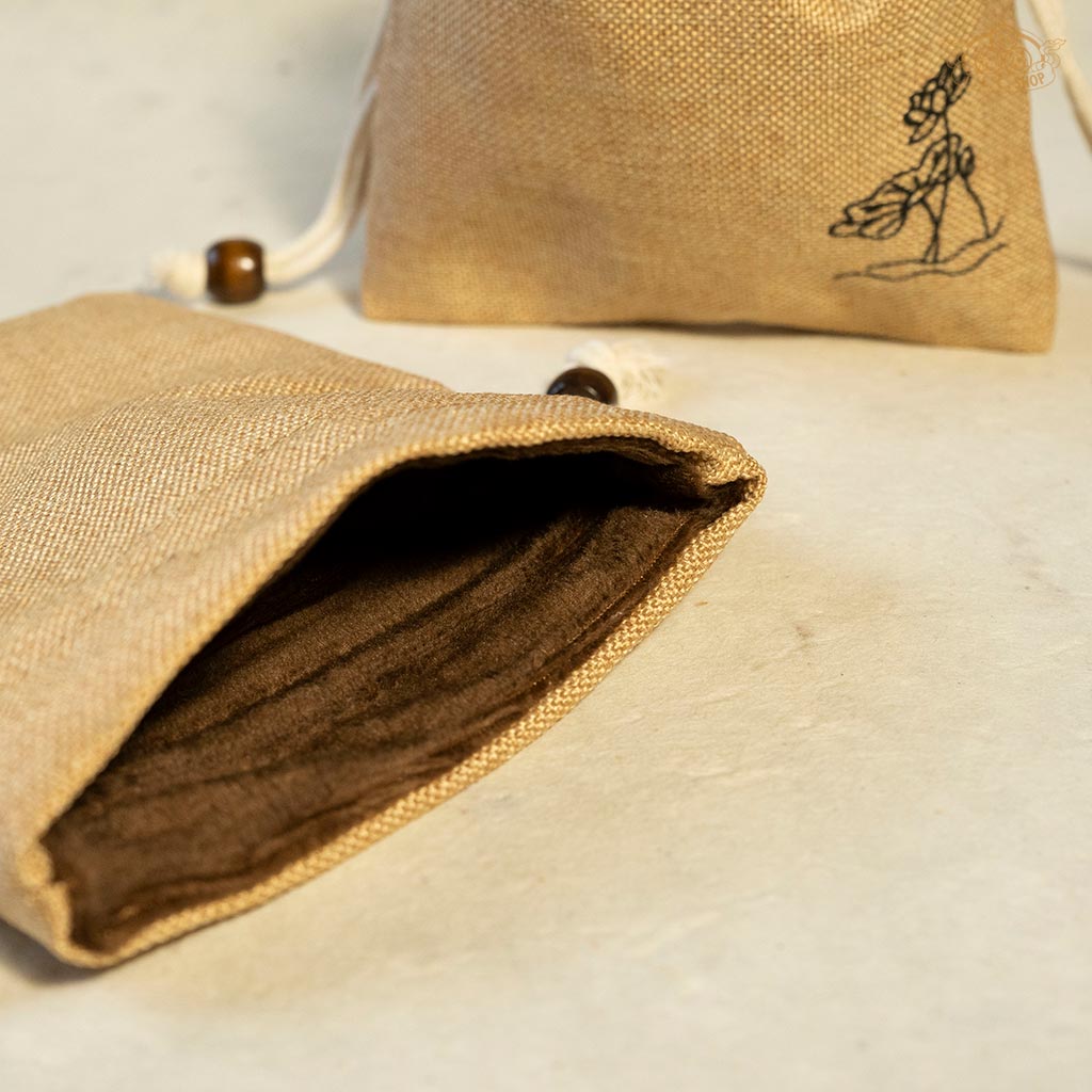 Lotus Linen Mala Bag