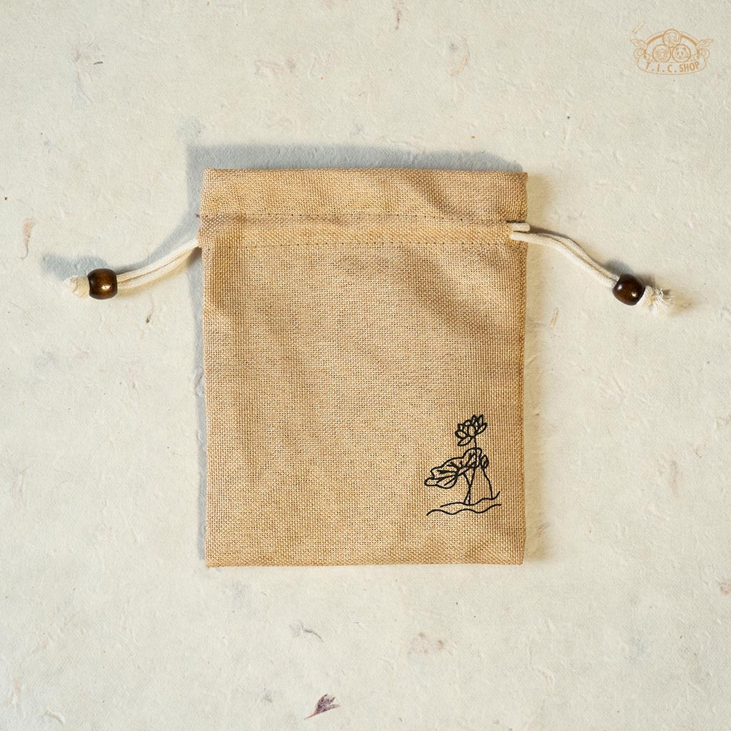 Lotus Linen Mala Bag