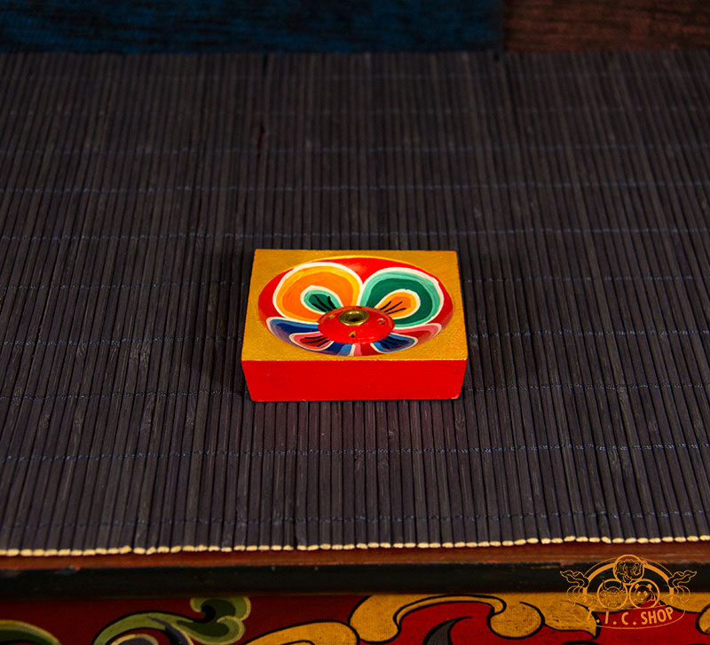 Lotus Flower Hand-painted Wooden Incense Holder