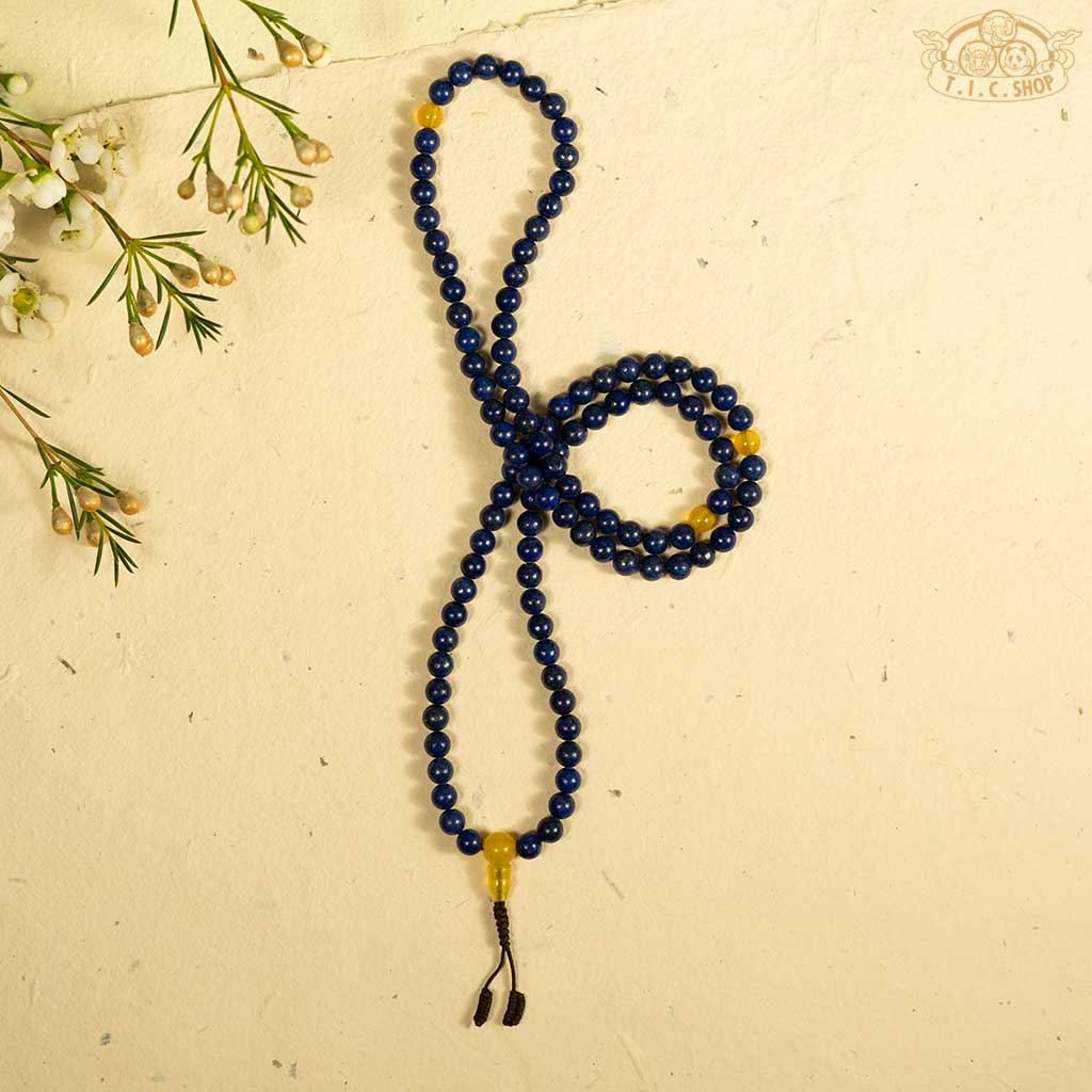 'Enchanting Eventide' Lapis Lazuli 6mm 108-Bead Prayer Mala