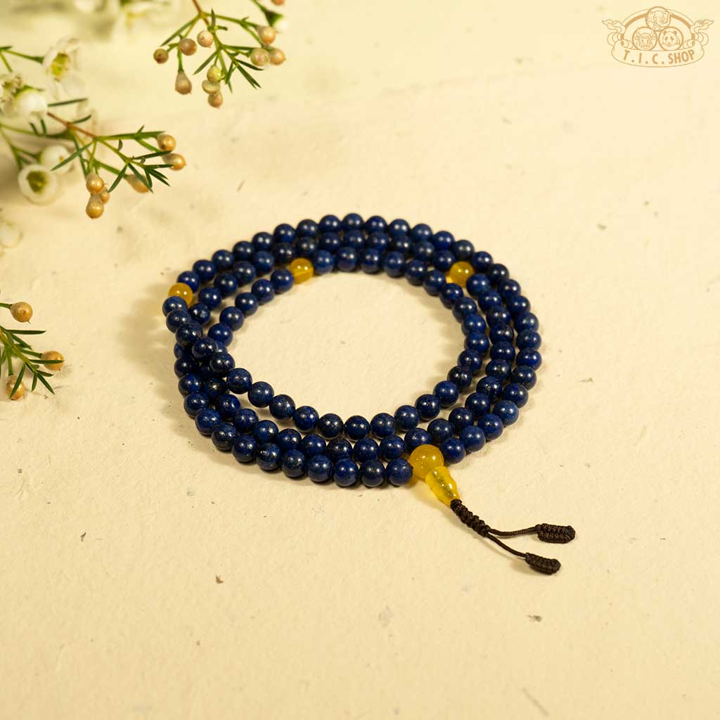 'Enchanting Eventide' Lapis Lazuli 6mm 108-Bead Prayer Mala