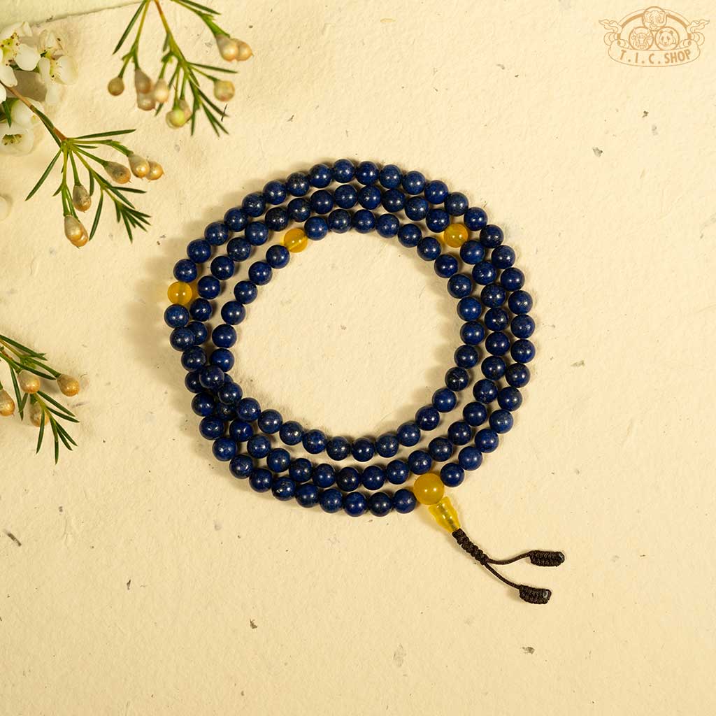 'Enchanting Eventide' Lapis Lazuli 6mm 108-Bead Prayer Mala