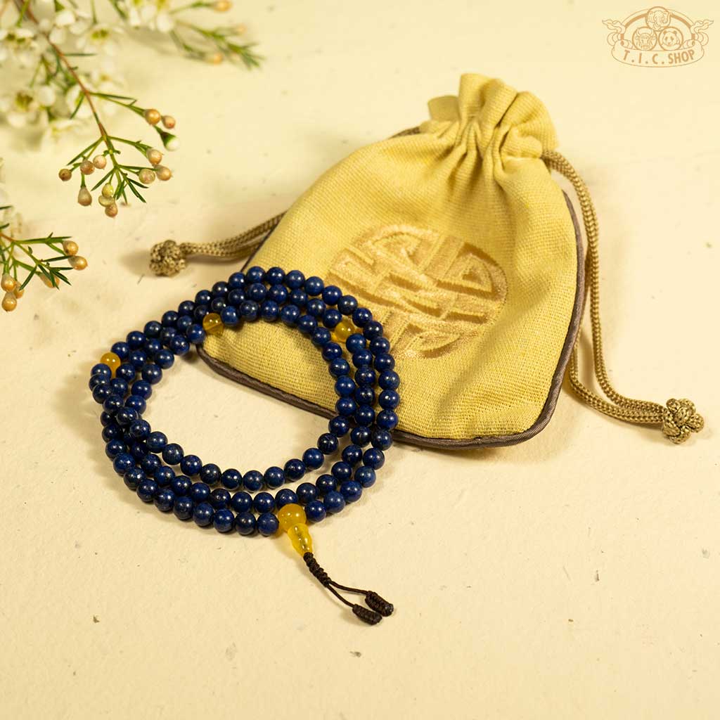 'Enchanting Eventide' Lapis Lazuli 6mm 108-Bead Prayer Mala