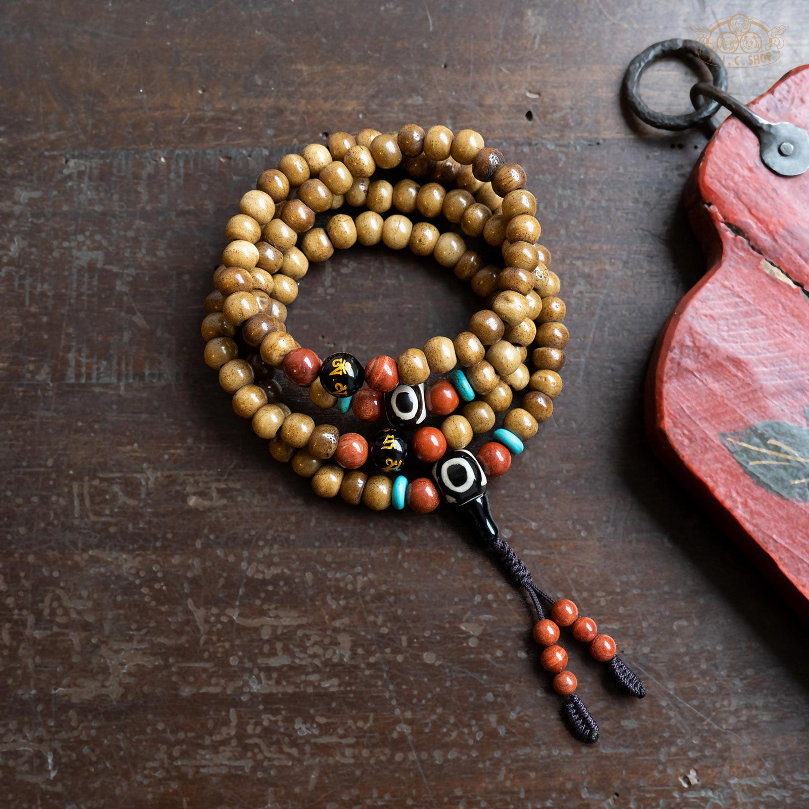 'Eternity' Yak Bone 8mm 108-Bead Traditional Prayer Mala