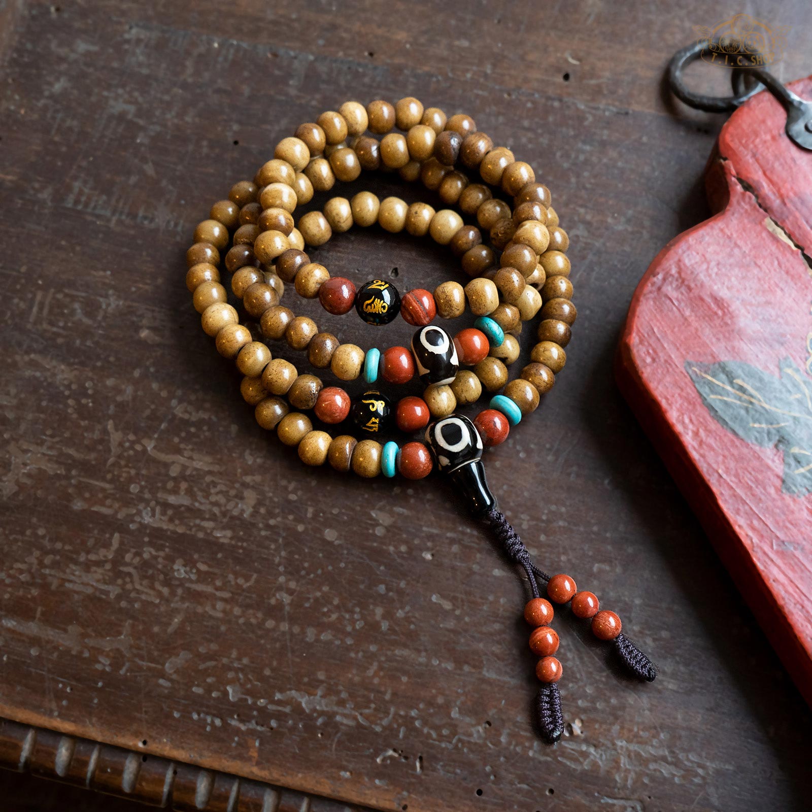 'Eternity' Yak Bone 8mm 108-Bead Traditional Prayer Mala