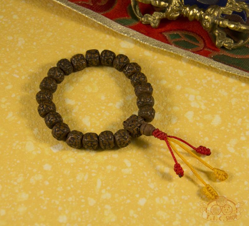 Rudraksha 12 mm/21 Beads Wrist Mala Bracelet