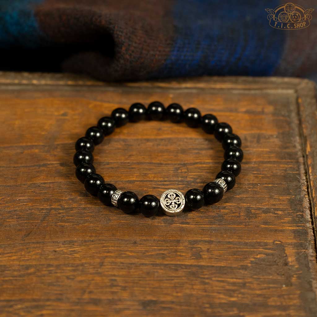 'Hidden Strength' Obsidian 8mm Beads Bracelet
